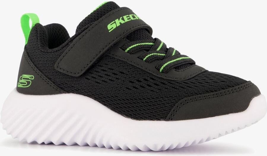 Skechers bounder jongens sneakers zwart groen Uitneembare zool