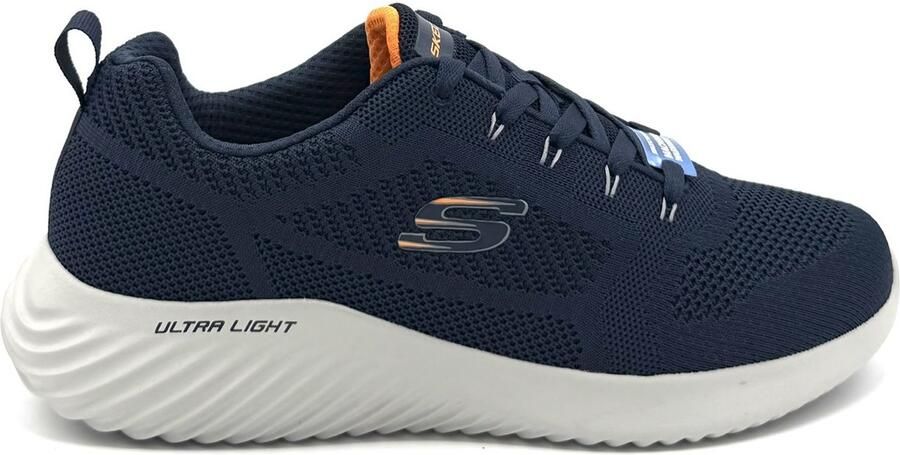 SKECHERS Sneakers laag 'Bounder' donkerblauw grijs oranje