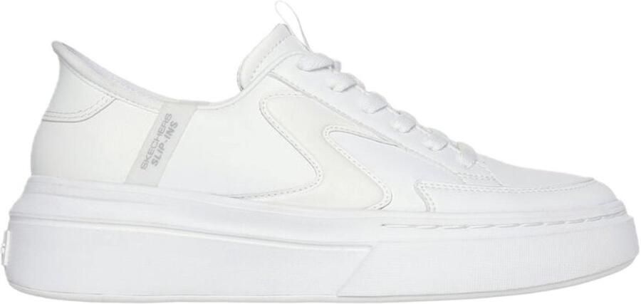 Skechers Buty Damskie CORDOVA CLASSIC NEW REIGN 185081-WHT Białe Sli-ins sneakers dames wit