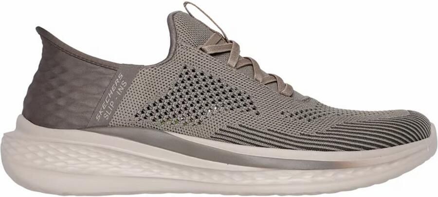 Skechers Buty Męskie SLADE QUINTO 210810-KHK Beżowe