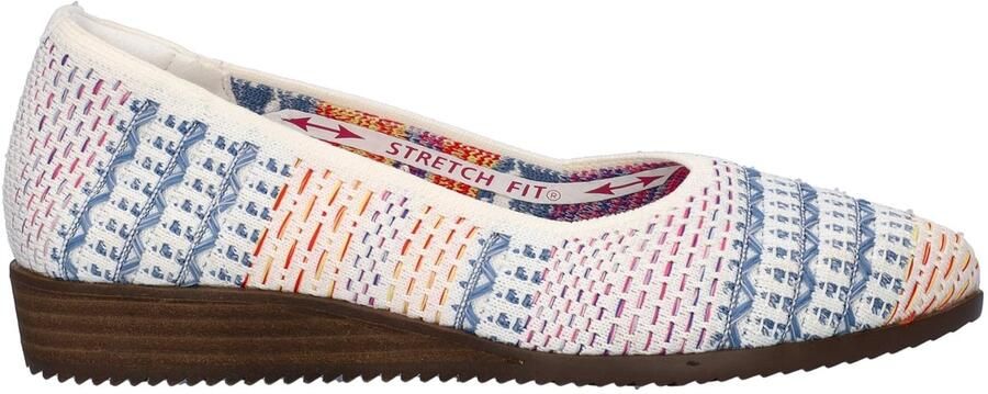 Skechers Cleo Sawdust dames ballerina Wit multi