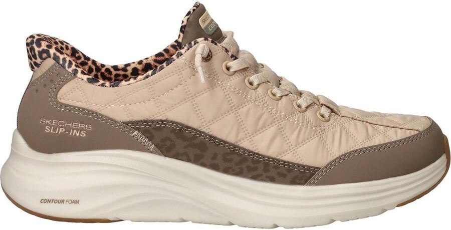Skechers CONTOUR FOAM-LEOPARD DREAM Dames Instappers Multi Bruin