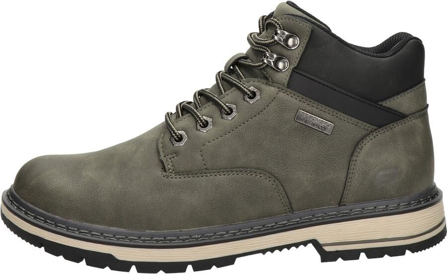 Skechers Corado heren veterboot Donkergroen