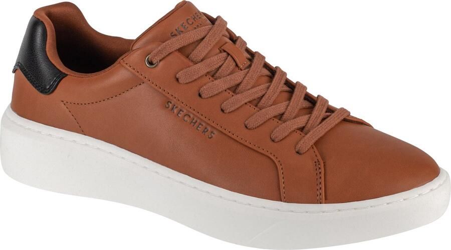 Skechers Court Break Suit Sneaker Mannen Bruin Sneakers