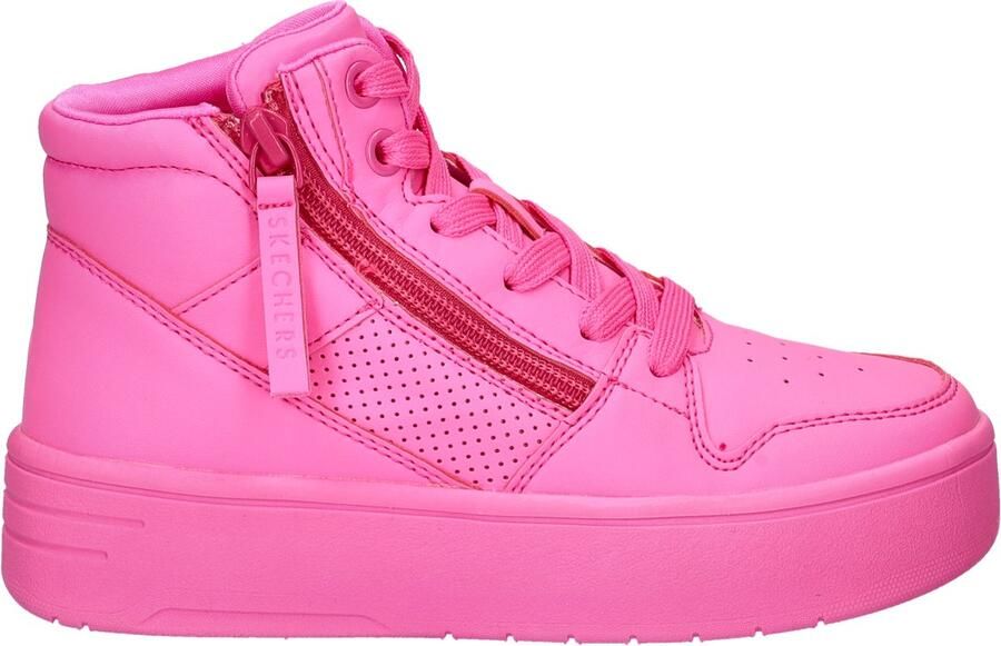 Skechers Court High sneakers roze Meisjes Imitatieleer Effen 36