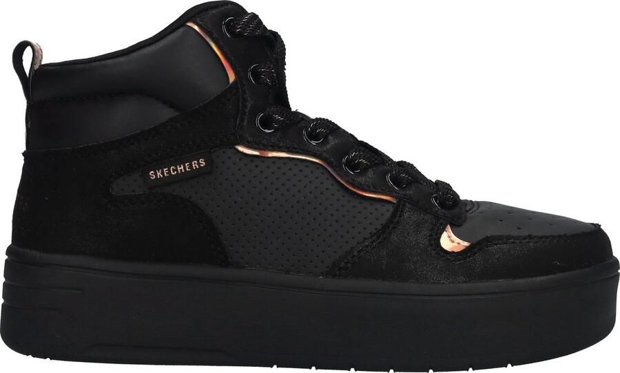 Skechers Court High sneakers zwart Meisjes Imitatieleer 34