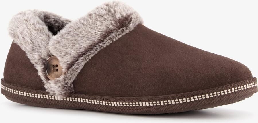 Skechers Cozy Campfire dames pantoffels bruin Extra comfort Memory Foam