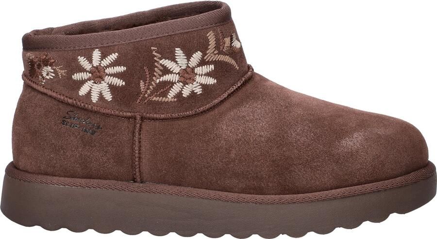 Skechers COZY CHATEAU COZY MINI BLOS Dames Instappers Donkerbruin