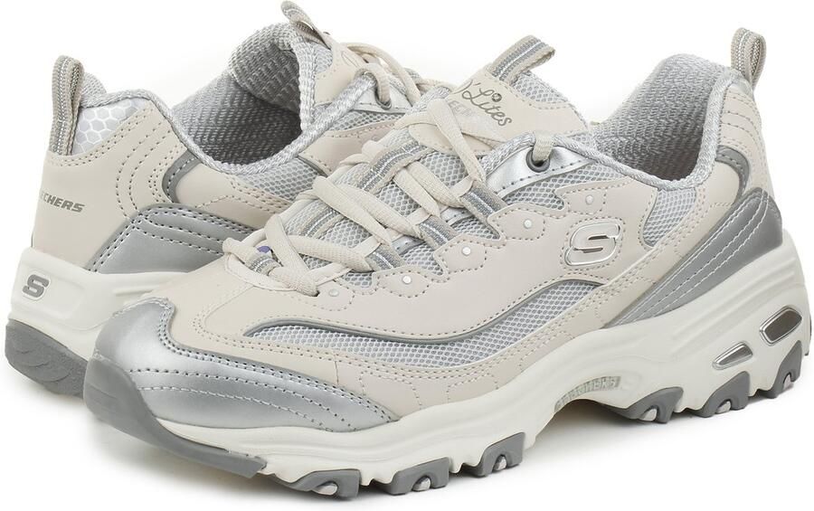 Skechers Sneakers D'LITES-CHROMATIC plateausneaker veterschoen met metallic accenten - Foto 2