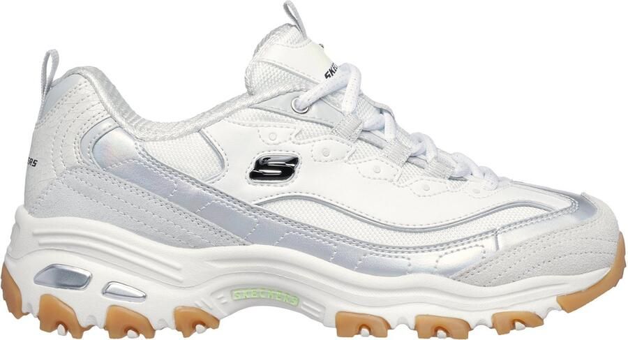 Skechers D LITES DAZZLING SHINE Dames Sneakers Wit