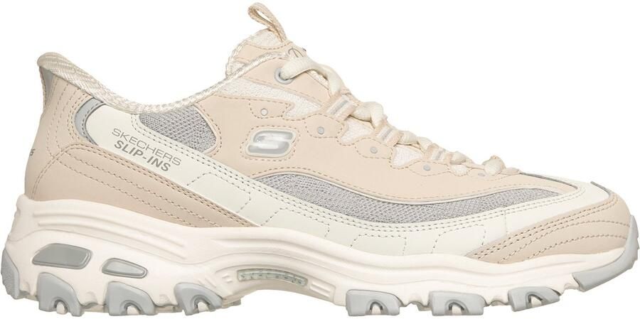Skechers D LITES-SMOOTH NOSTALGIA Dames Instappers Naturel Grijs - Foto 2