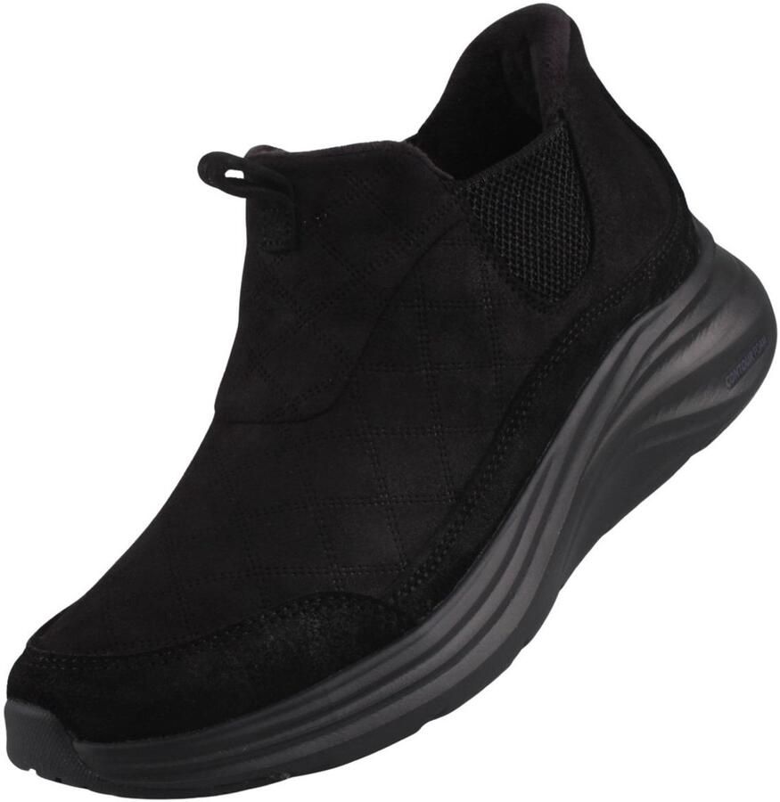 Skechers dames Contour Foam Boot-Cozy Dash pantoffels zwart 168173-BBK
