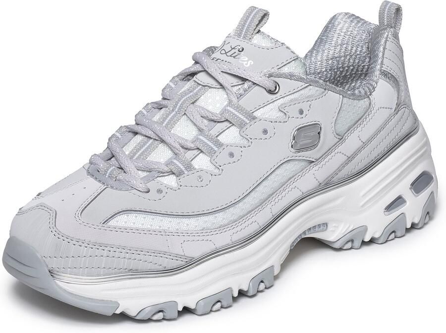 Skechers Dames D Lites Chrome Wave Sneakers Grijs - Foto 1