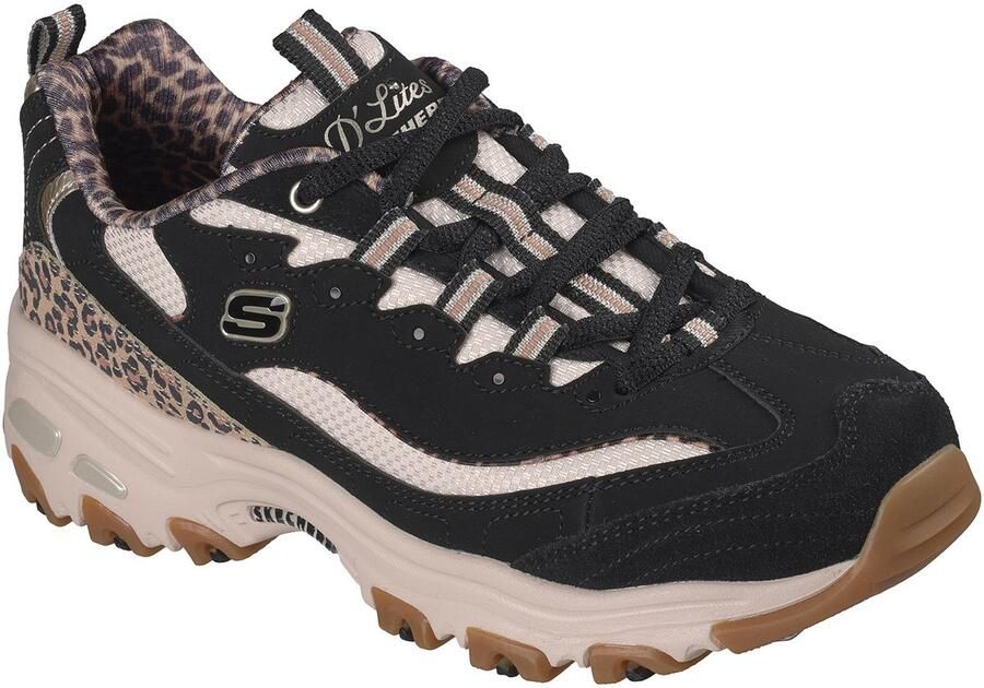 Skechers D'LITES-WILD CHARM Dames Veterschoenen Zwart Multi - Foto 2