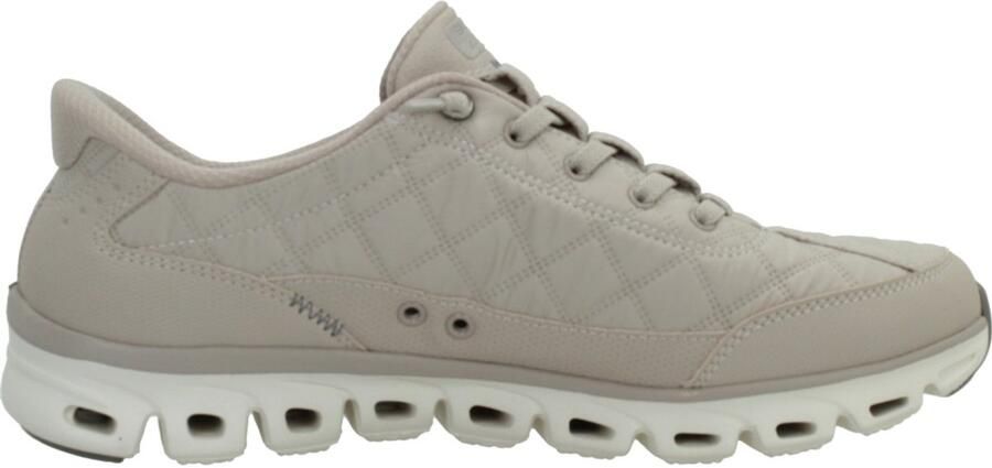 Skechers Dames GLIDE-STEP-AT EASE Cozy Fit Slip-Ins Sneakers Taupe