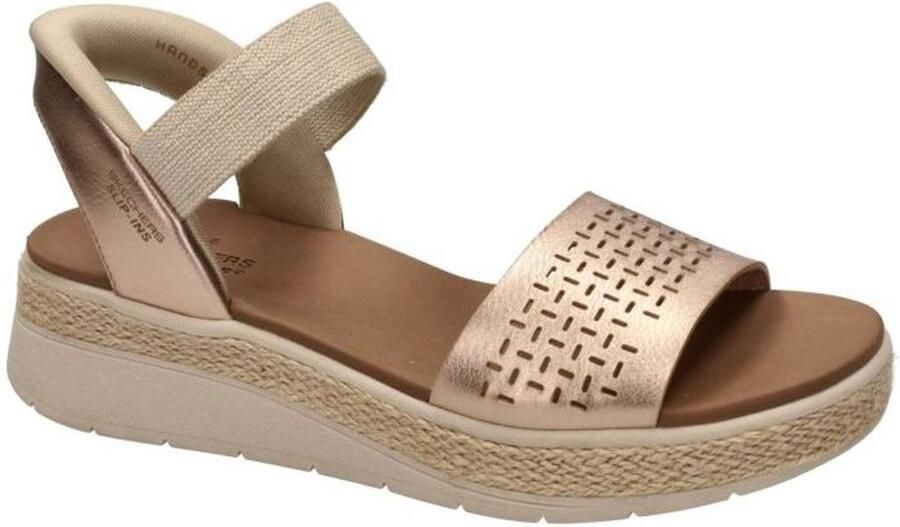 Skechers -Dames roze-goud metallic sandalen