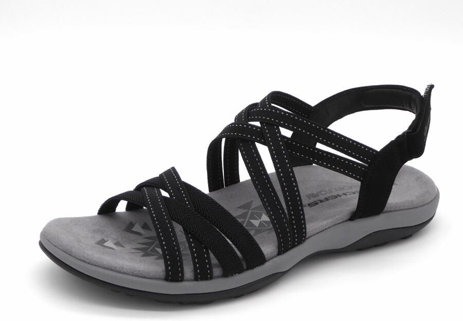 Skechers Dames Sandaal Reggae Slim-Summer Getaway 163571 BLK Zwart