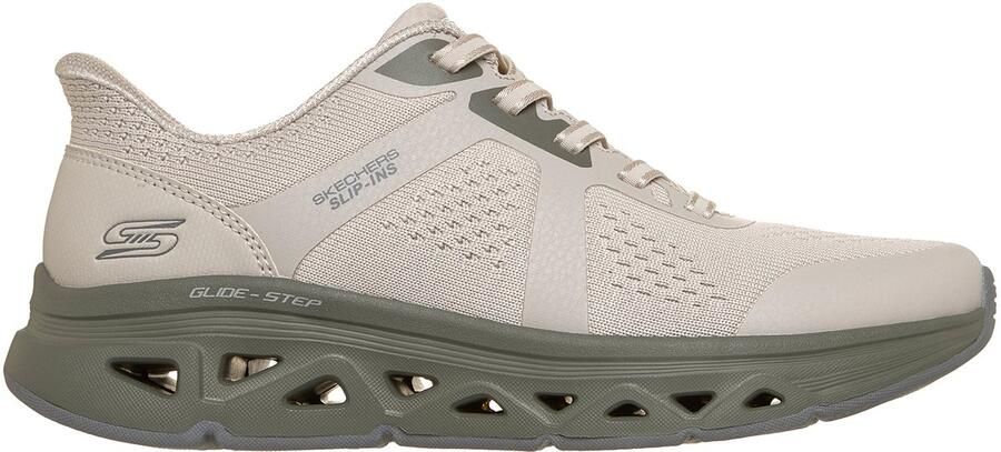 Skechers Dames Slip-ins BOBS Sport Arc Waves Sneaker 117863 NTOL Natural Olive