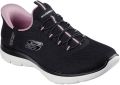 Skechers Dames Slip-ins Summits Dream Chaser Sneaker 150284 Black Mauve - Zwart