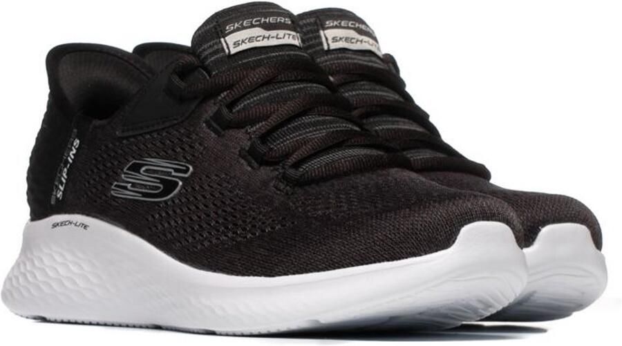 Skechers Dames Slip-On Sneaker Skech-Lite Pro Zwart Comfortabele Geheugenschuim Inlegzool