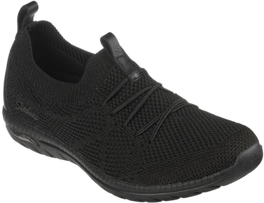 Skechers Dames Slip-On Sportieve Sneakers Zwart Arch Fit Flex