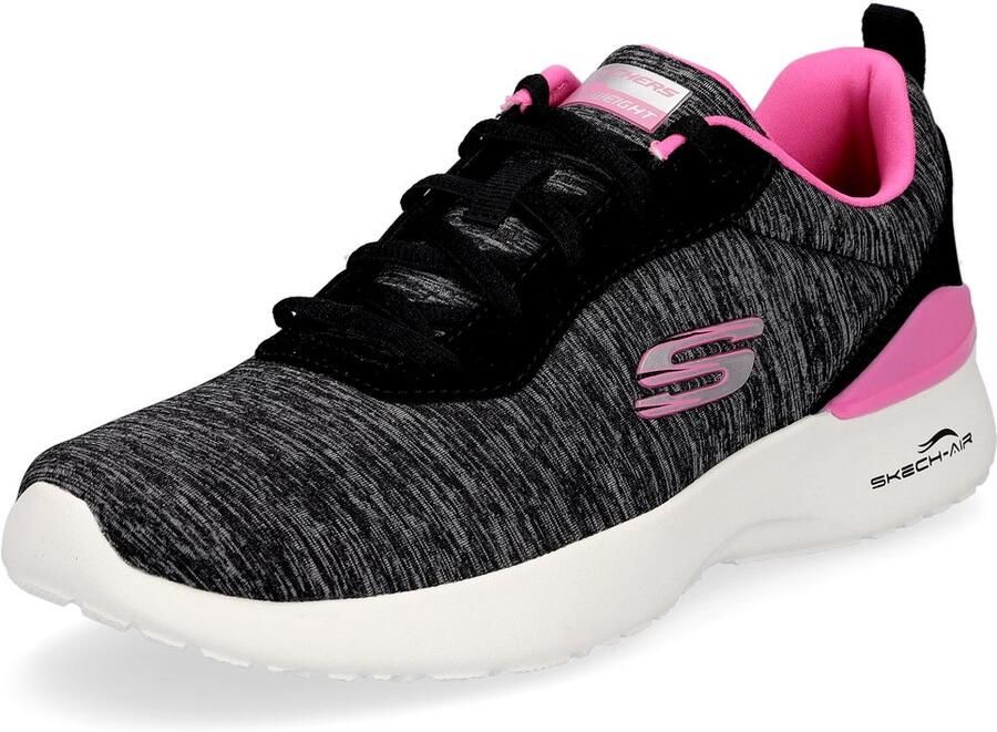 Skechers skech air dynamight hardloopschoenen zwart roze dames