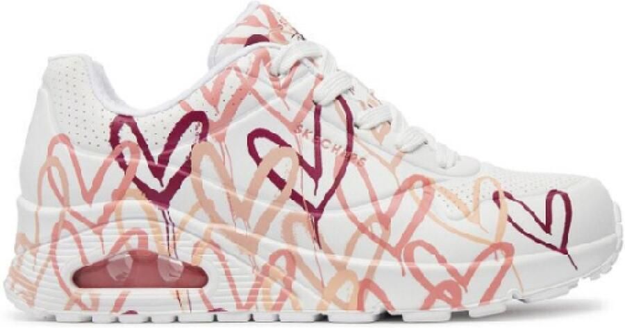 Skechers Sneakers met sleehak UNO-SPREAD THE LOVE Vrijetijdsschoen lage schoen veterschoen met coole graffiti-print - Foto 2