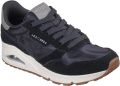 Skechers Sneakers UNO-VINTAGE DAYZ Sleehak sneaker plateausneaker veterschoen in vintage-look - Zwart