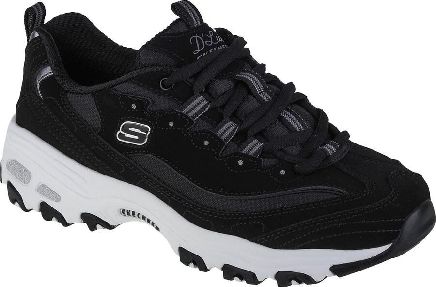 Skechers Dames Sportschoenen 11930-BLK Zwart Lage Sneakers Met Vetersluiting Comfortabele Stijl Voor Actieve Wandelingen