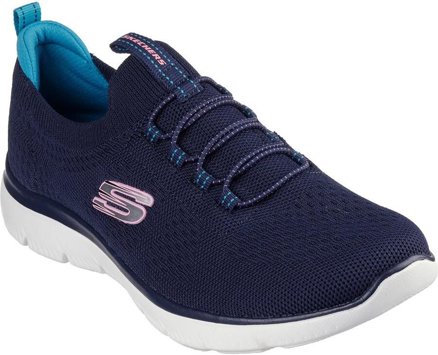 Skechers Slip-on sneakers Summits vrijetijdsschoen lage schoen slipper met flexibele tractionloopzool