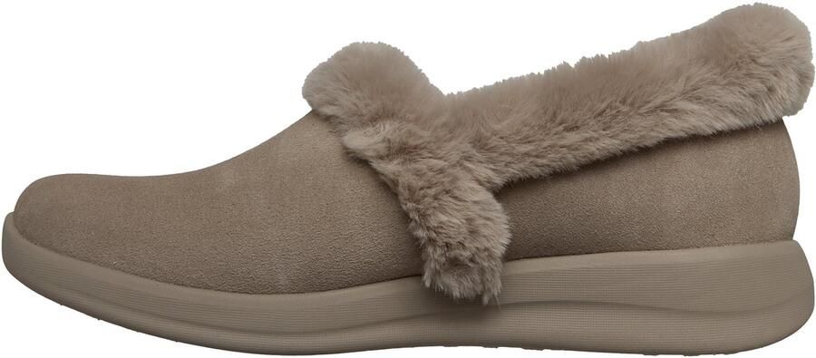 Skechers -Dames taupe ballerina's & mocassins