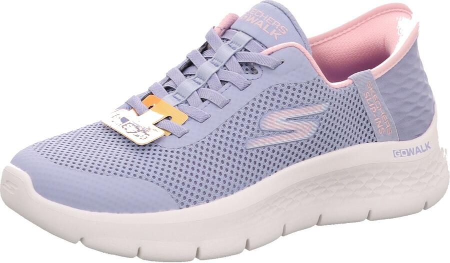 Skechers dames veterschoenen blauw