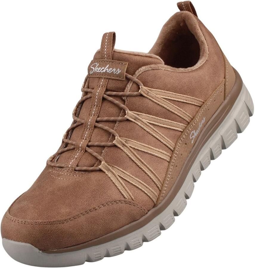 Skechers damessneaker lichtbruin Graceful Cozy Hug 100889 CSNT
