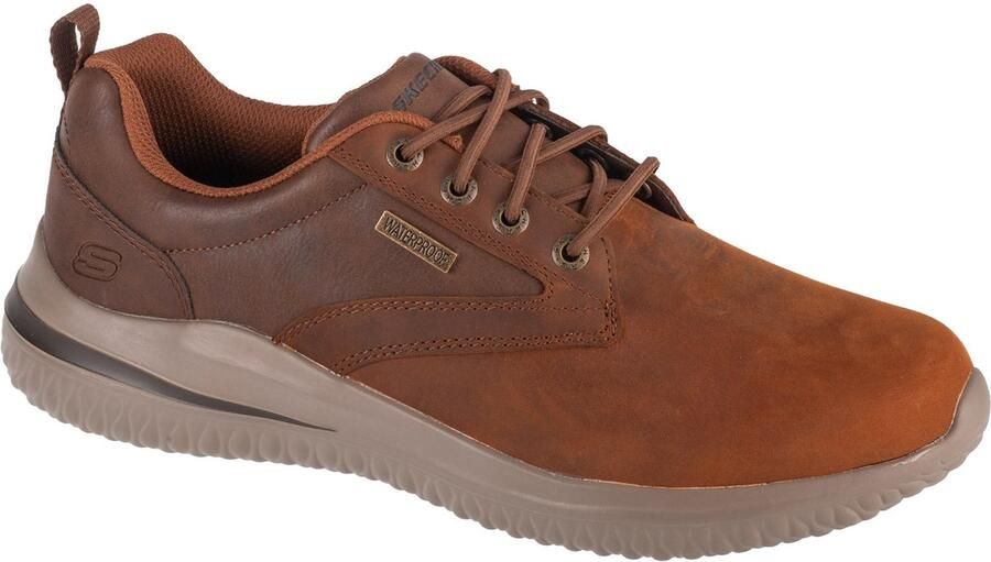 Skechers Delson 3.0 Glavine Mannen Bruin Sneakers