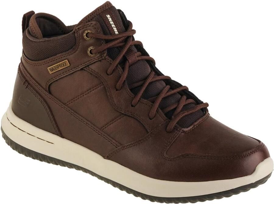 Skechers Delson Selecto 65801-CHOC Mannen Bruin Sneakers Laarsjes