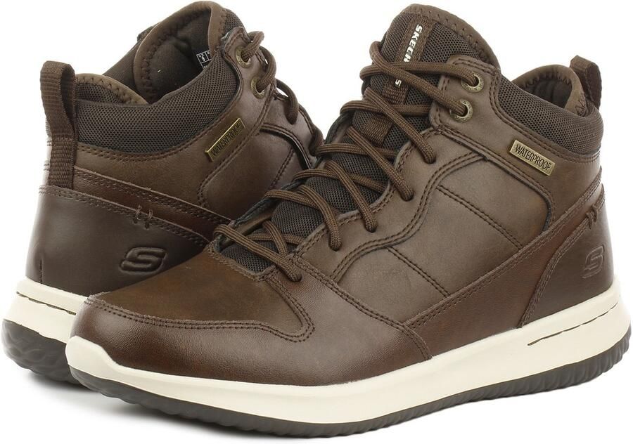 Skechers Delson Selecto 65801-CHOC Mannen Bruin Sneakers Laarsjes - Foto 2