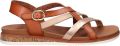 Skechers DESERT KISS LOW PEAK RANK Dames Sandalen Chestnut - Bruin