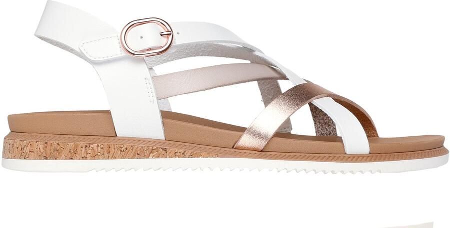 Skechers DESERT KISS LOW PEAK RANK Dames Sandalen Wit