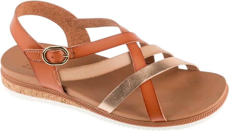 Skechers Desert Kiss Low Peak Rank Vrouwen Bruin Sandalen