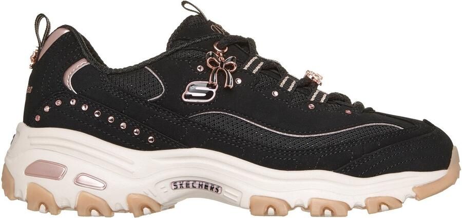 Skechers D'LITES 20TH ANNIVERSARY Dames Sneakers Zwart Rose Gold