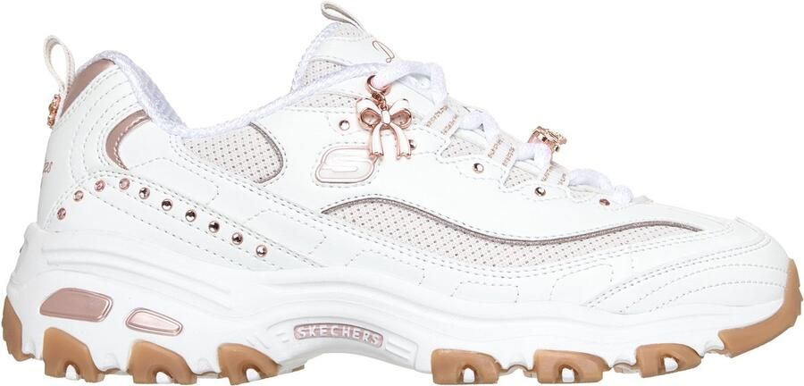 Skechers D'LITES 20TH ANNIVERSARY Dames Veterschoenen Wit Rose Gold