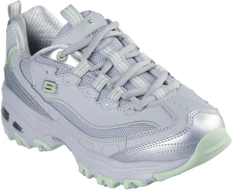 Skechers Sneakers D'LITES-CHROMATIC plateausneaker veterschoen met metallic accenten