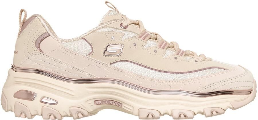 Skechers D'LITES-CHROME WAVE Dames Veterschoenen Naturel Rose Gold