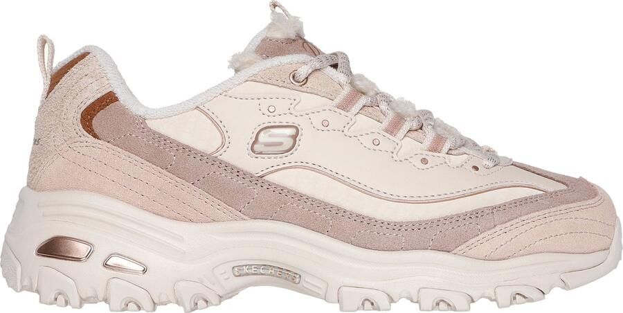 Skechers D'Lites Cold Days Dames Sneakers Zand Cr�me