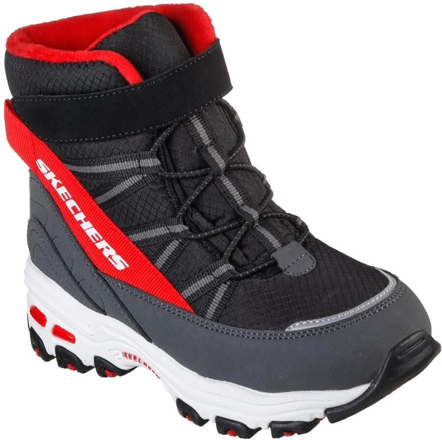 Skechers D'LITES Kinder Sneakers Unisex Zwart Rood 660092L-BKRD