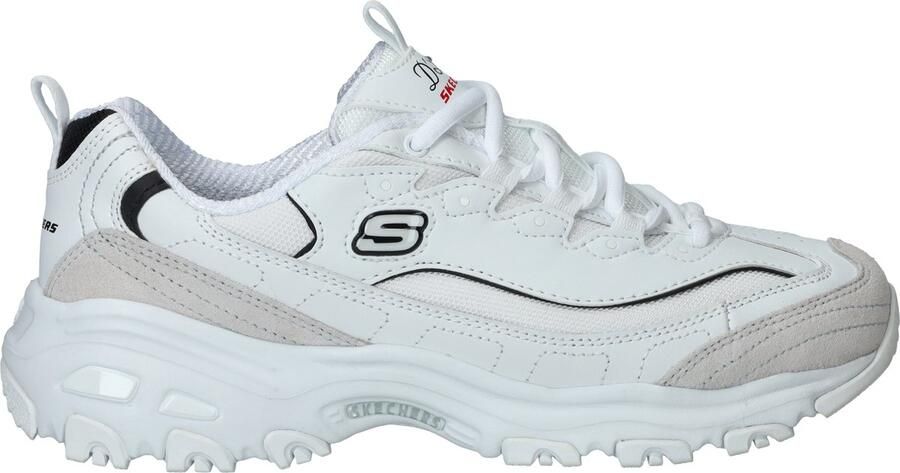 Skechers D'Lites New Heat Dames Sneakers Wit Zwart