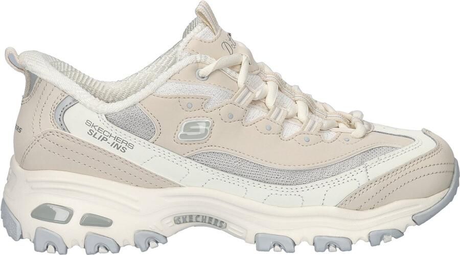 Skechers D'Lites-Smooth Nostalgia Dames Sneakers Creme