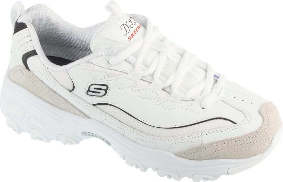 Skechers D'Lites New Heat Dames Sneakers Wit Zwart