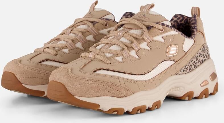 Skechers D'LITES-WILD CHARM Dames Veterschoenen Taupe Multi