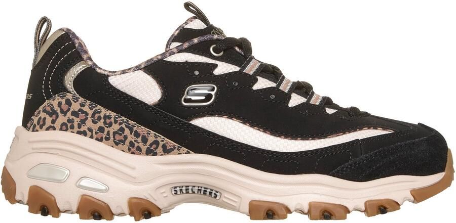 Skechers D'LITES-WILD CHARM Dames Veterschoenen Zwart Multi